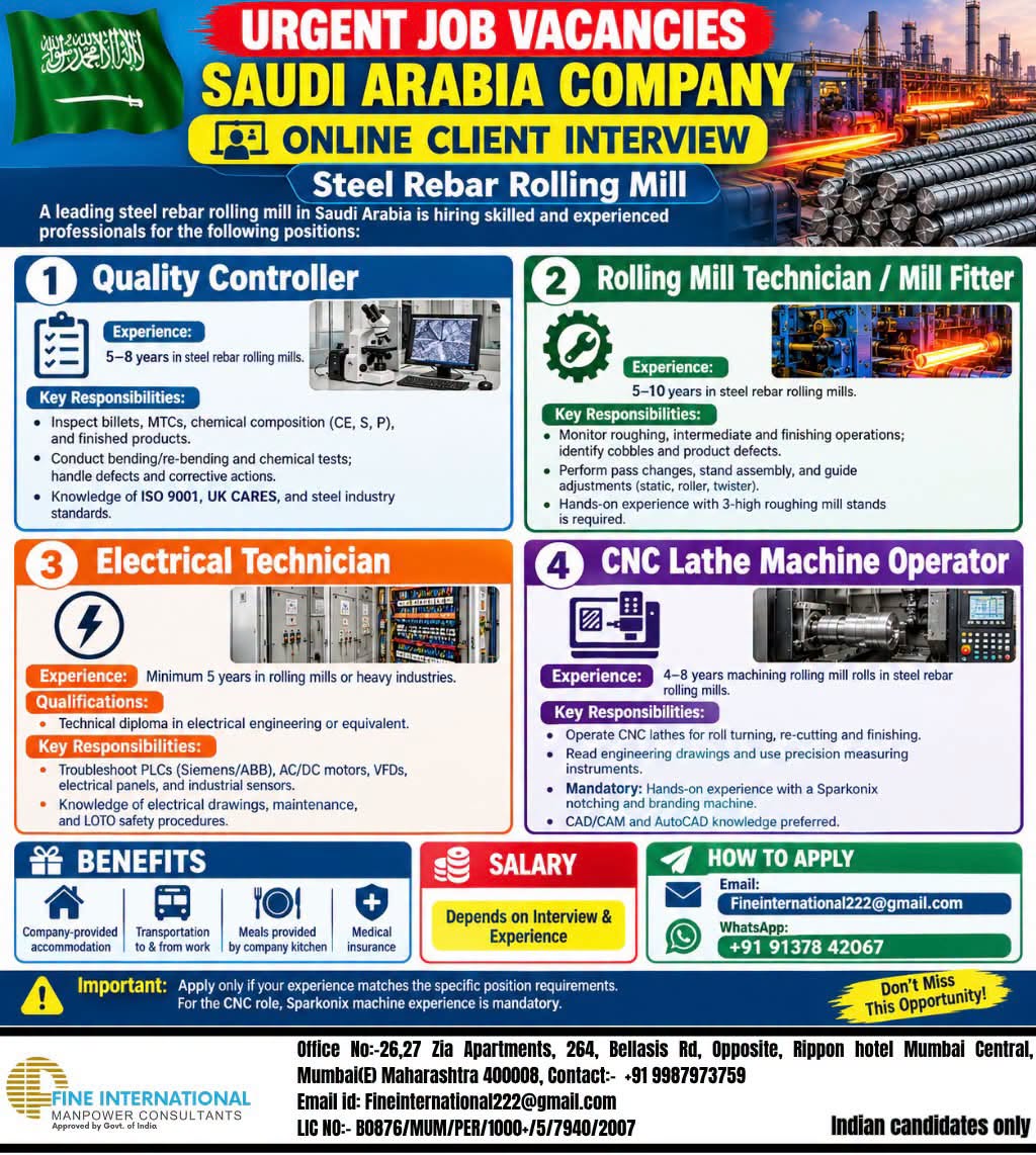 URGENT HIRING – SAUDI ARABIA COMPANY  Online Client Interview