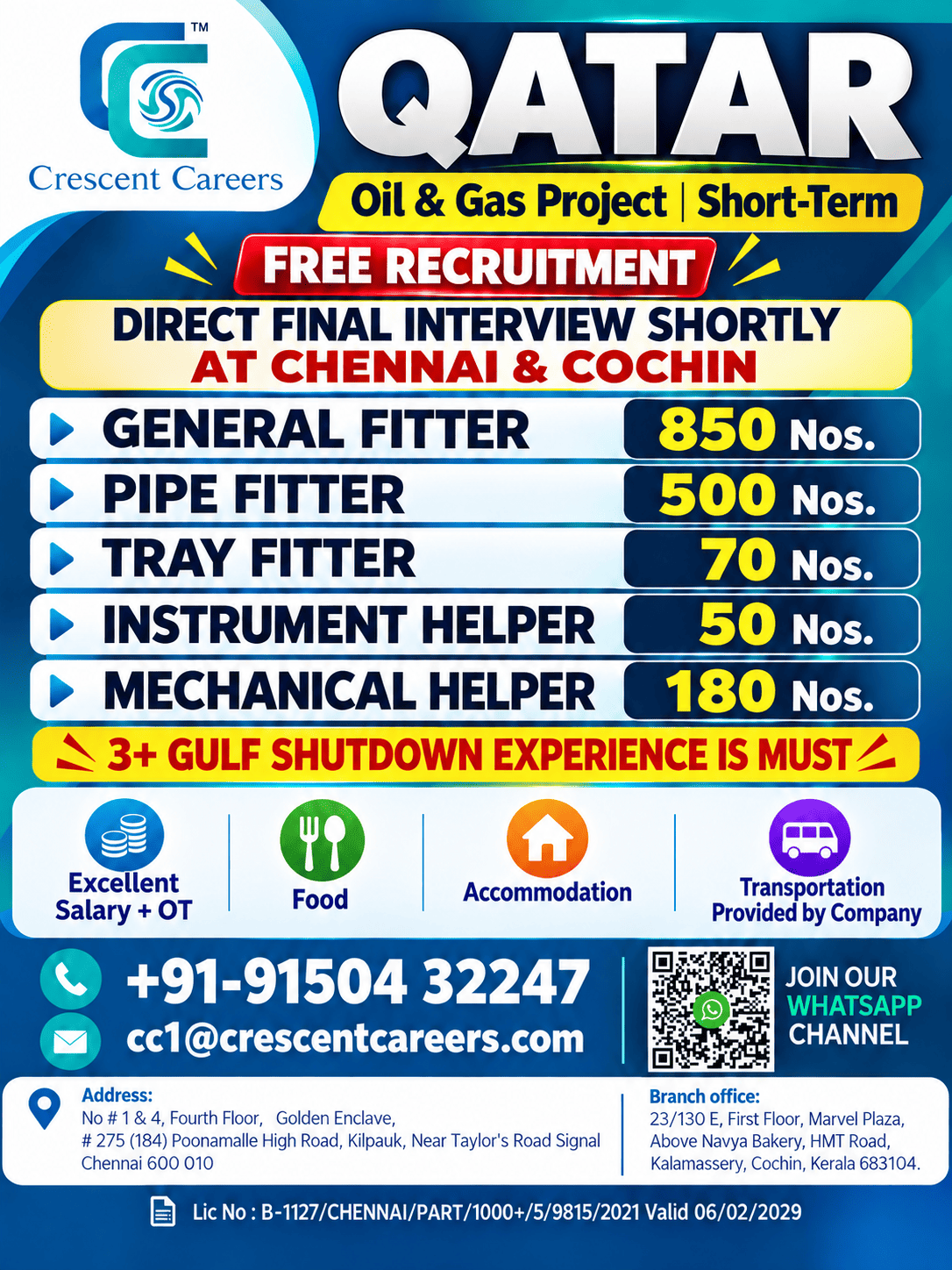 🇶🇦 QATAR OIL & GAS — RECRUITMENT 🚨
