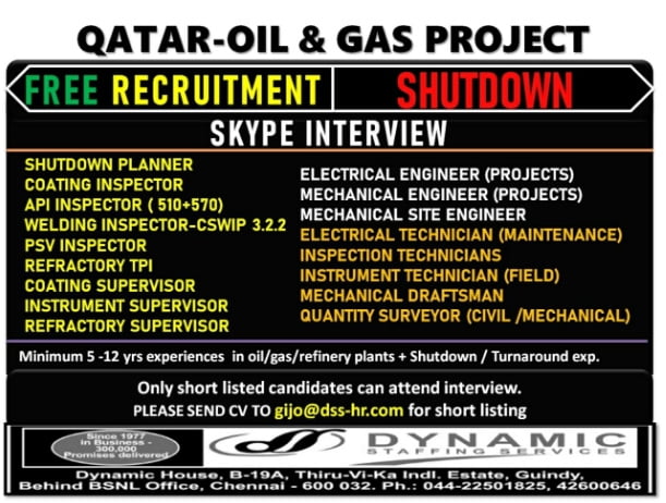 REQUIREMENT FOR OIL & GAS PROJECT