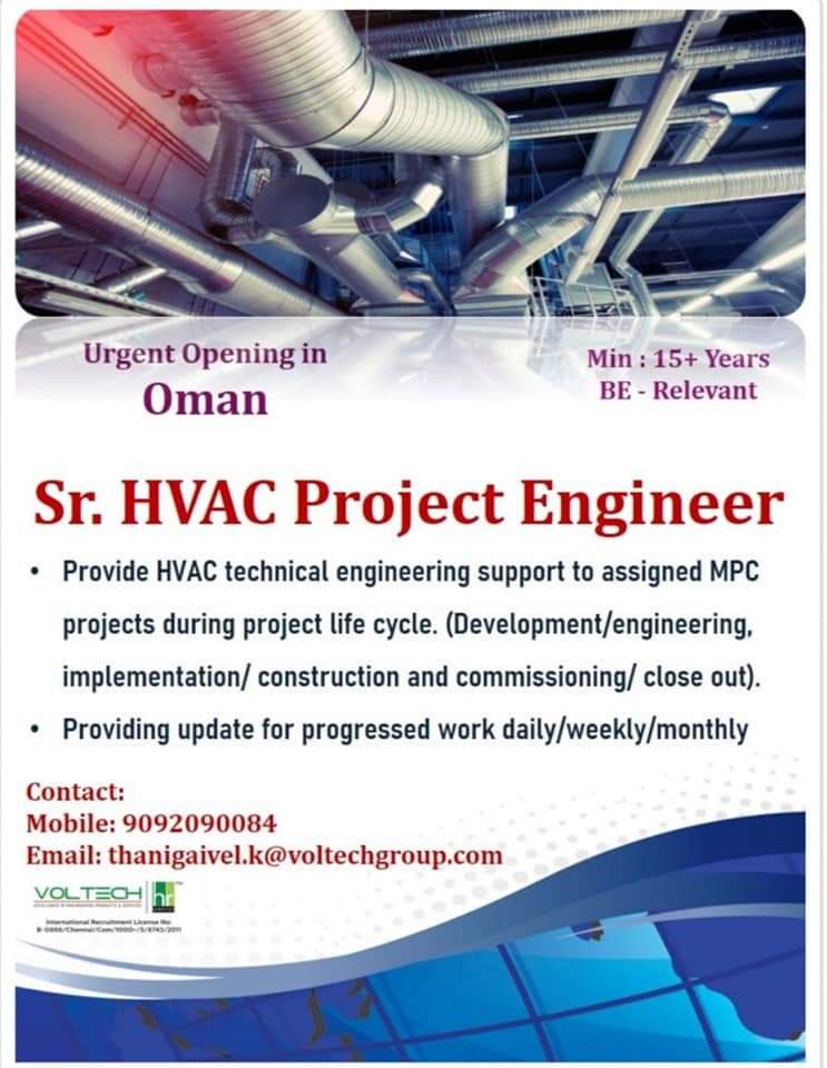 HVAC Engineer Salary in Dubai, Qatar