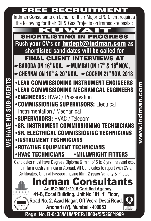 MIDDLE EAST JOB VACANCIES September 13, 2025
