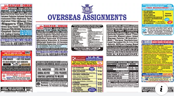 Assignment Abroad Times Newspaper Jobs Today (3-6-23)
