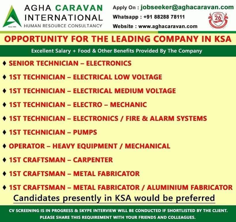OPPORTUNITY FOR THE LEADING COMPANY IN KSA
