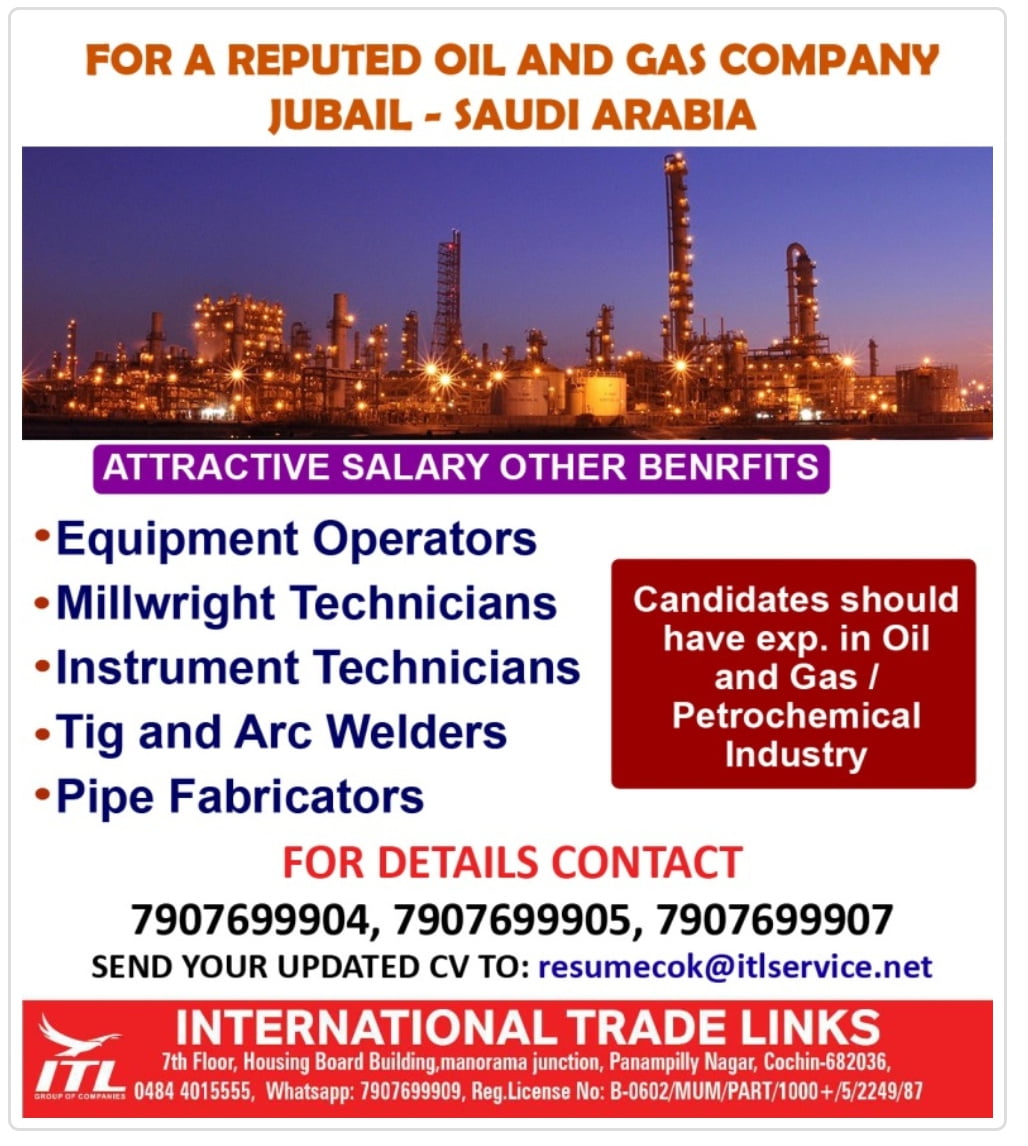 REQUIREMENT FOR A REPUTED OIL & GAS COMPANY